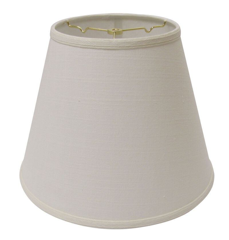 Hivvago 18" White Empire Deep Slanted Linen Lampshade