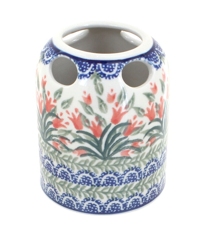 Blue Rose Polish Pottery Joanna Toothbrush Holder