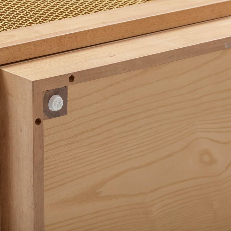 TOV Nolan Natural Wood Media Console, 72.2" W x 32.3" H image number 7