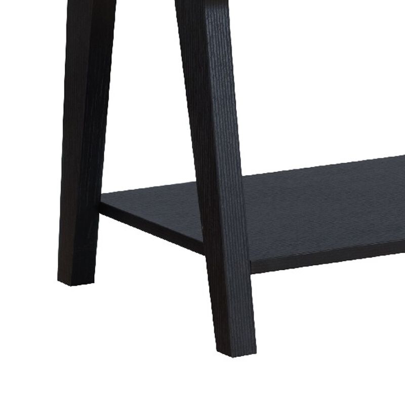 22 Inch Edward End Table with Lift Top and Bottom Shelf, Black