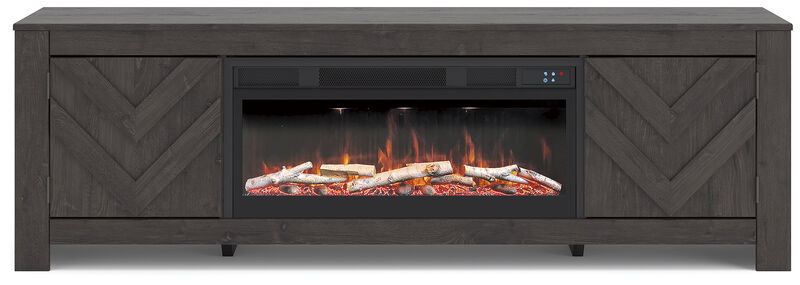 Cayboni 71" TV Stand with Electric Fireplace image number 0