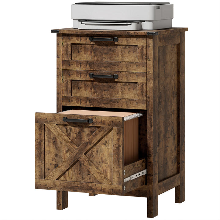 Hivvago Vertical File Cabinet with 3 Drawers for Office Storage