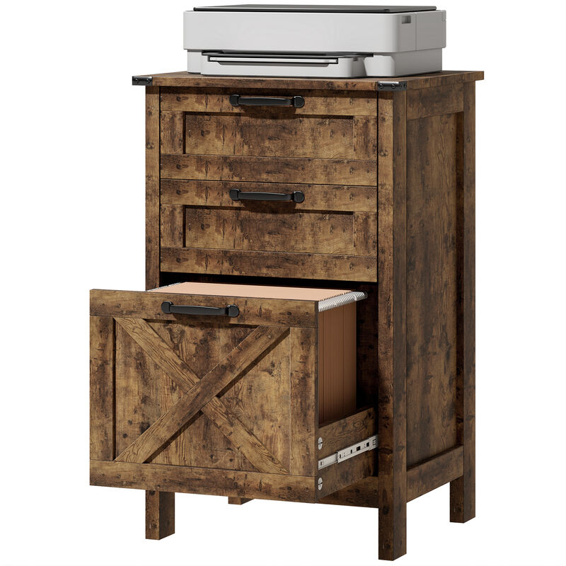 Hivvago Vertical File Cabinet with 3 Drawers for Office Storage image number 0