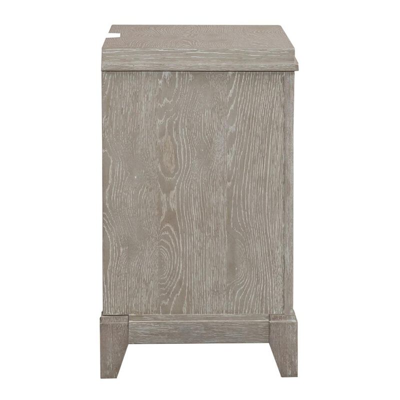 Liberty Furniture Belmar 3 Drawer Night Stand in Washed Taupe image number 2