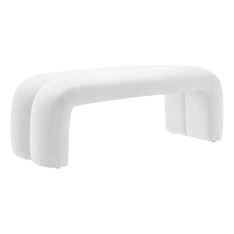 Modway EEI-6769-FRO Dax 50.5" Chenille Upholstered Accent Bench, Frost image number 0