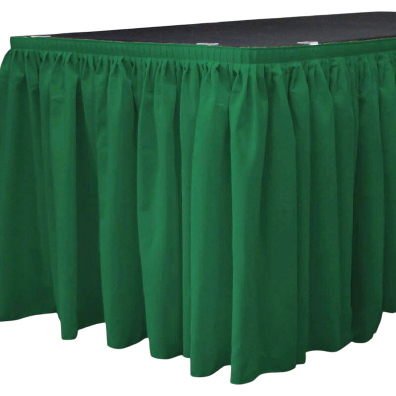 Event Table Skirt Polyester Poplin 21ft Length 29in Height with 15 Clips image number 1
