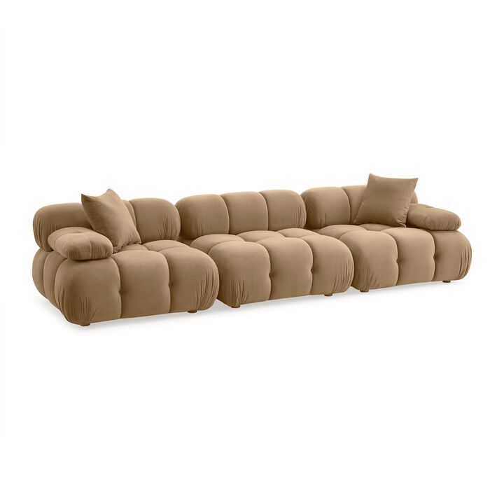 Calliope Cream Vegan Shearling Modular Sofa