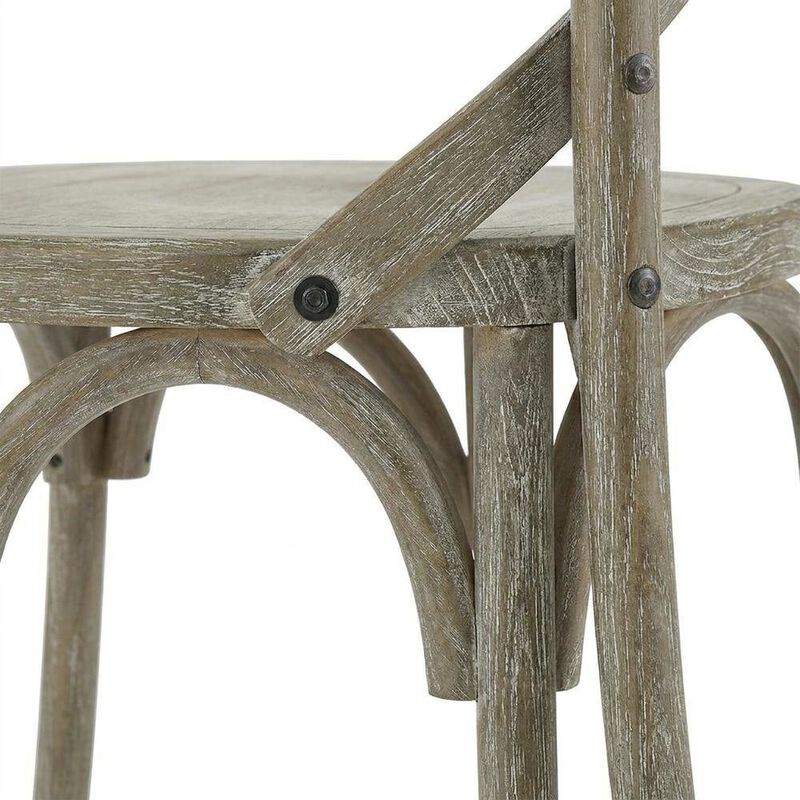 Solid Wood Dining Side Chair with Cushioned Seat for Dining Room, White image number 3