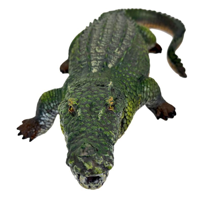 Alligator Statue Realistic Green Resin Outdoor Garden Figure 21 Inch image number 4