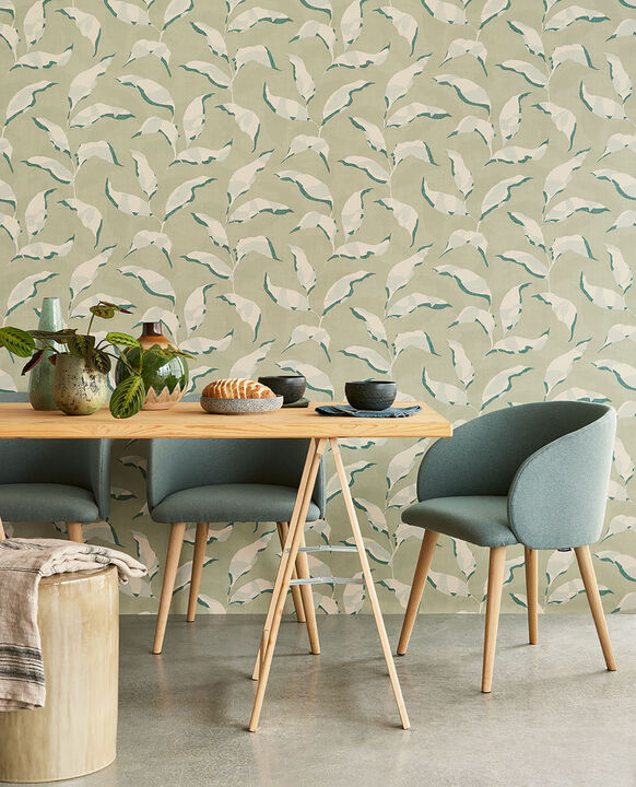 Callista Moss Leaves Wallpaper