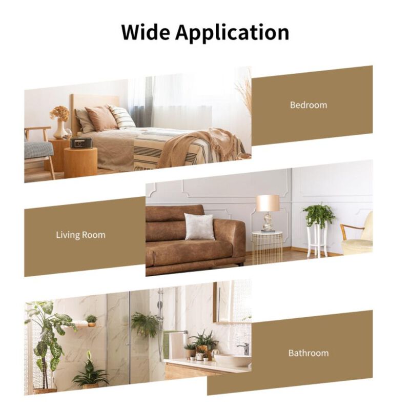 Hivvago Metal Frame Wall-Mounted Rectangle Mirror