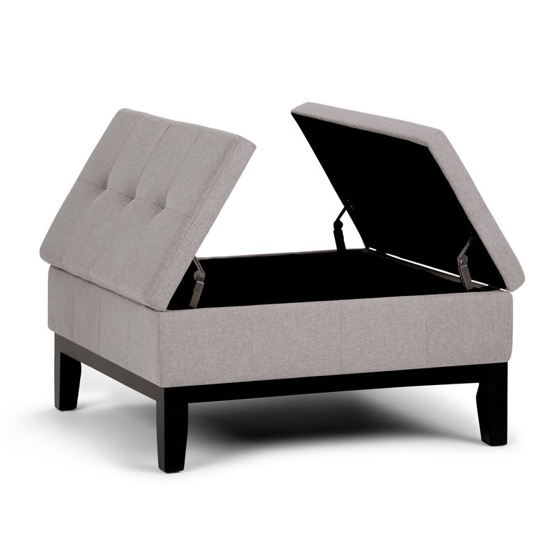Simpli Home Dover Square Coffee Table Storage Ottoman image number 4
