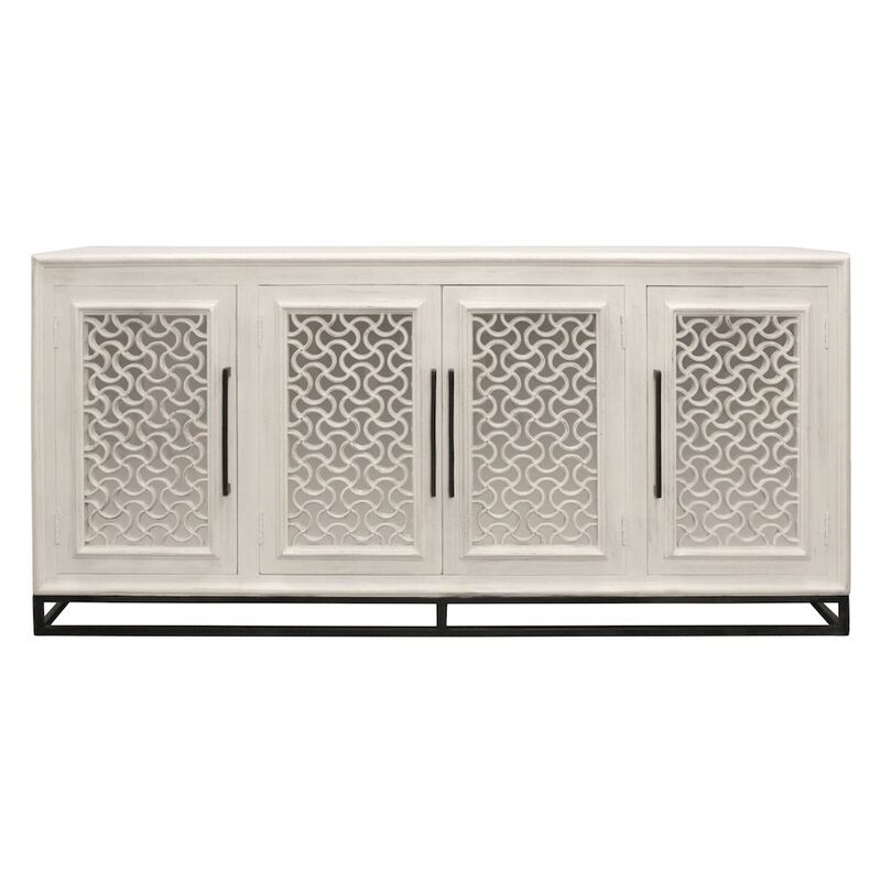 Alex Hamilton Juno 4-Door Sideboard in Distressed White
