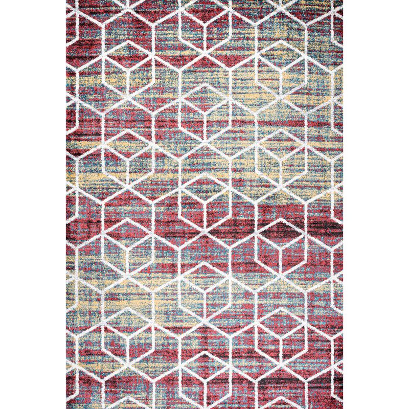 Tumbling Blocks Modern Geometric Area Rug