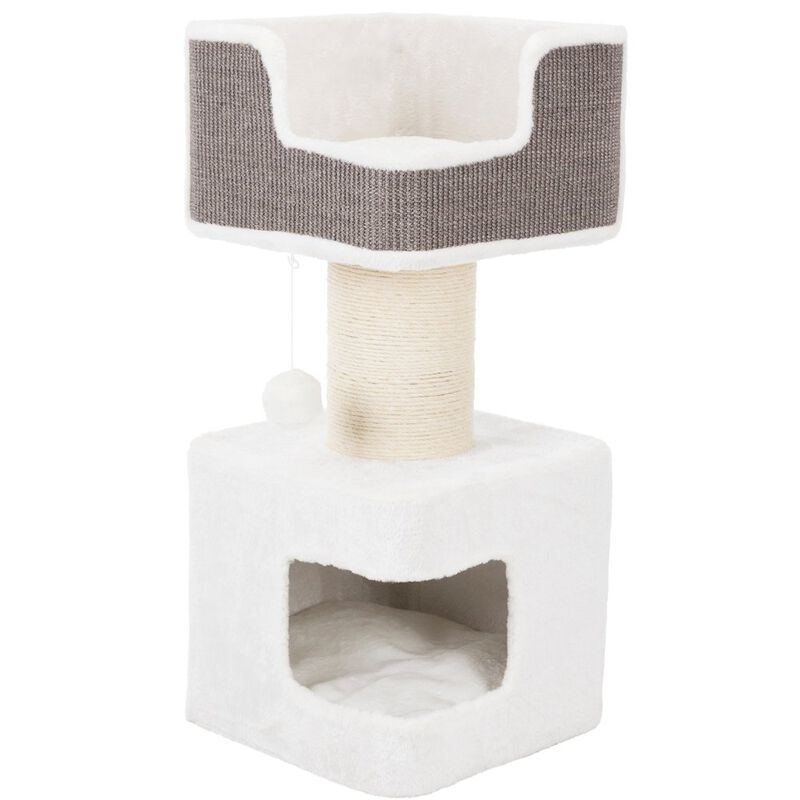 TRIXIE Ava XXL Jute & Plush 2-Level Cat Tree with Scratching Post & Condo image number 0