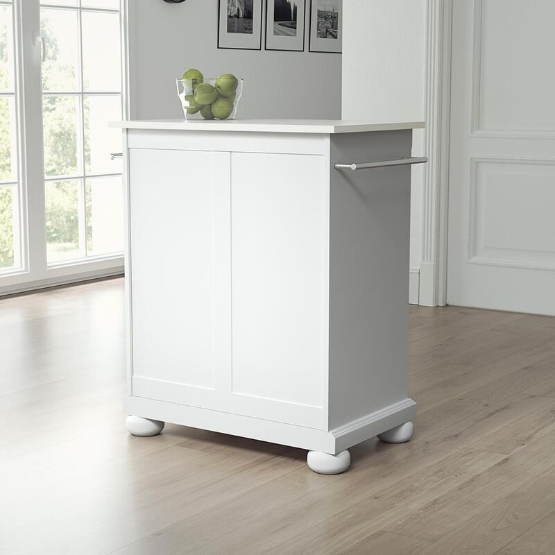 Crosley Furniture Alexandria Stone Top Portable Kitchen Island/Cart