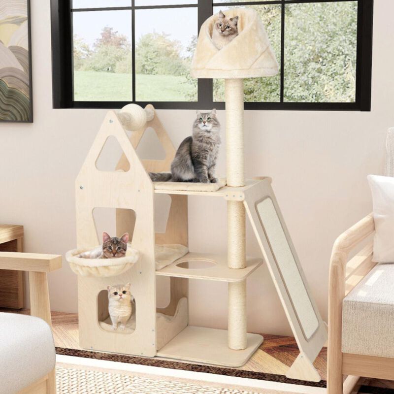 Hivvago Multi-Level Cat Tree with Sisal Scratching Post