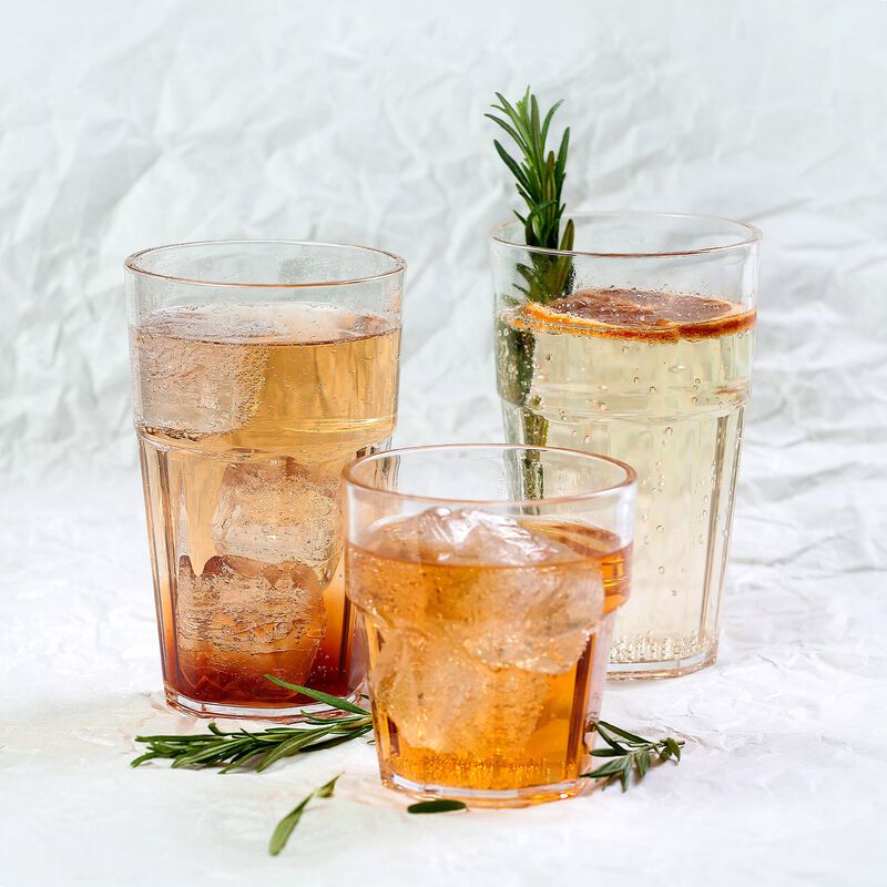 Casablanca dia.3.25" h:5.25" 14 oz. Round Clear Polycarbonate Tumbler (Set of 12) image number 1