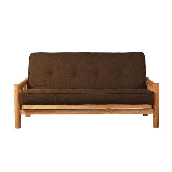 Lodge Frame-Natural Finish-Linen Cocoa Mattress