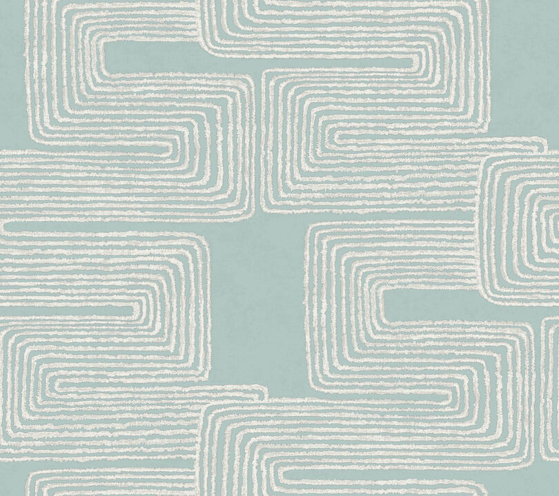 Zulu Thread Azure & Gold Wallpaper