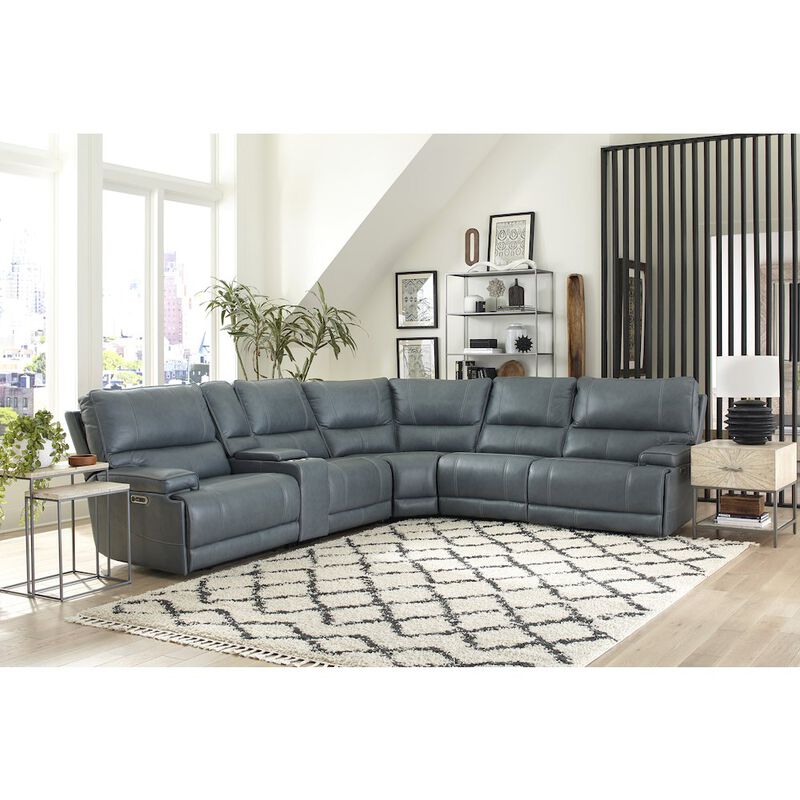 Parker Living 6 Piece Modular Power Reclining Sectional with Power Adjustable Headrests