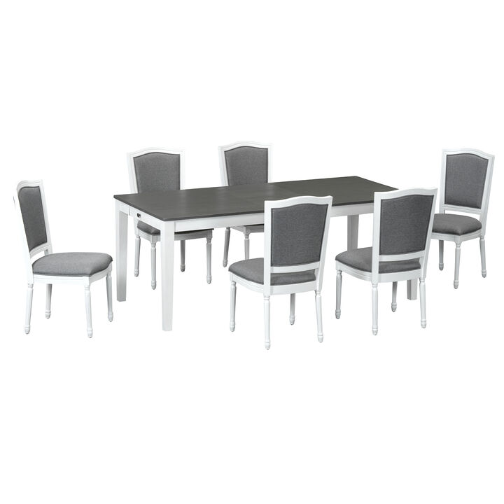Merax 7-Piece Extendable Dining Table Chairs Dining Set