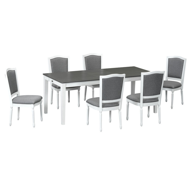 Merax 7-Piece Extendable Dining Table Chairs Dining Set