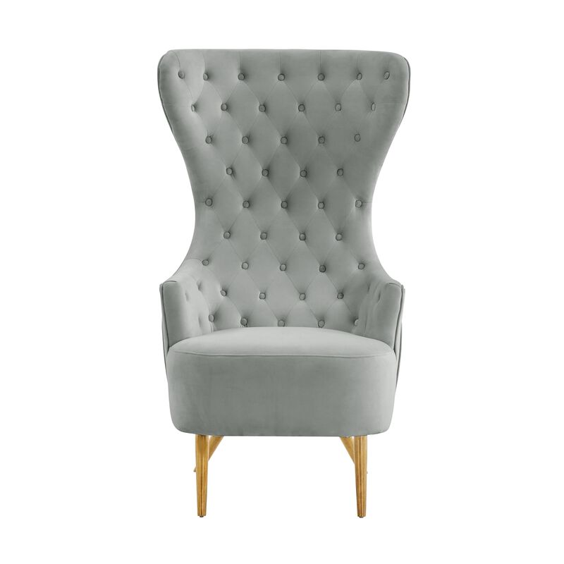 Jezebel Velvet Wingback Chair by Inspire Me Home Decor
