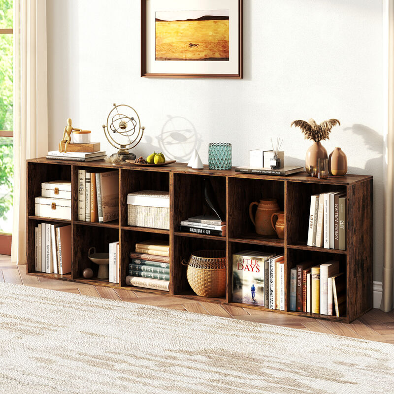 Modern 6-Cube Bookcase with Anti-Tip Kit for Home Storage image number 4