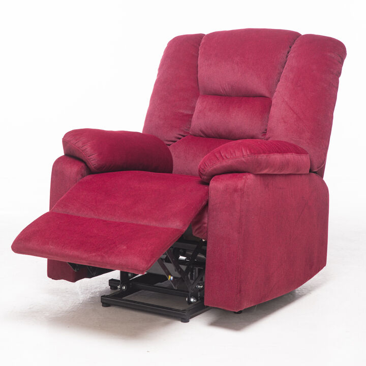 Power Lift Recliner Chair for Elderly- Heavy Duty and Safety Motion Reclining Mechanism Fabric Sofa Living Room Chair