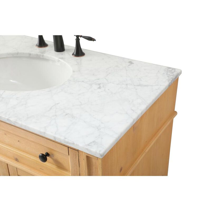 Elegant Kitchen and Bath 40 inch Single bathroom vanity in natural wood