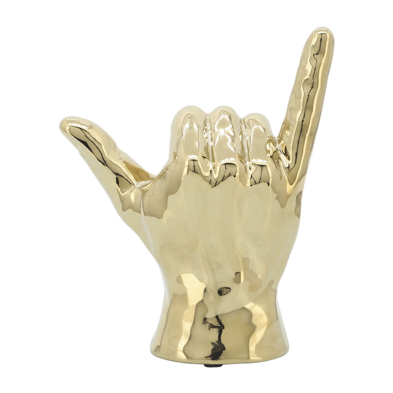 7"h, "hang Loose" Hand, Gold image number 3