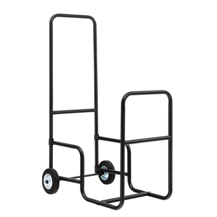 Hivvago Firewood Log Cart Carrier with Anti-Slip and Wear-Resistant Wheels