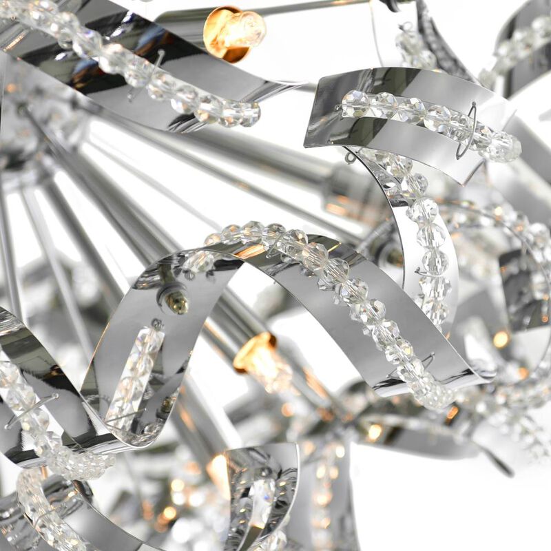 Swivel 13 Light Flush Mount With Chrome Finish