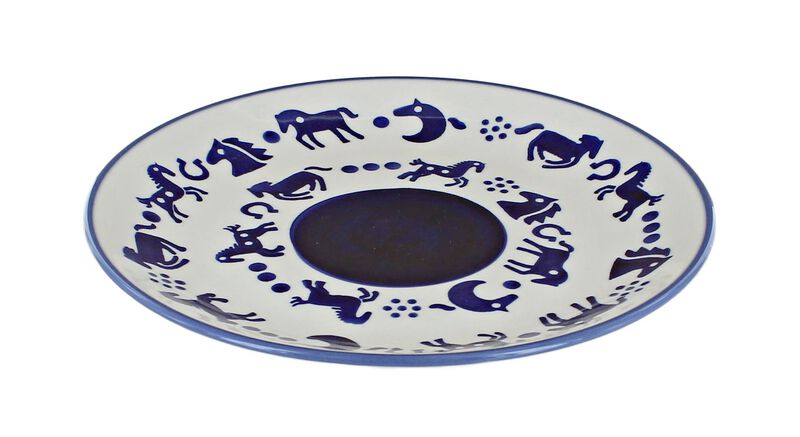 Blue Rose Polish Pottery Derby Lunch Plate