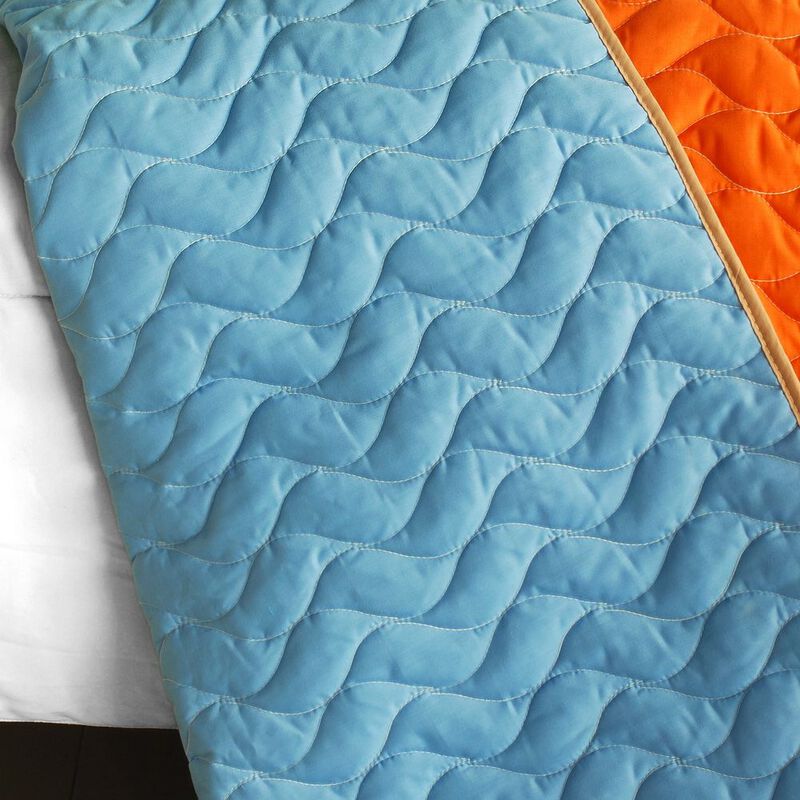 Quilted Patchwork Quilt Set 3-Piece with Matching Shams image number 4
