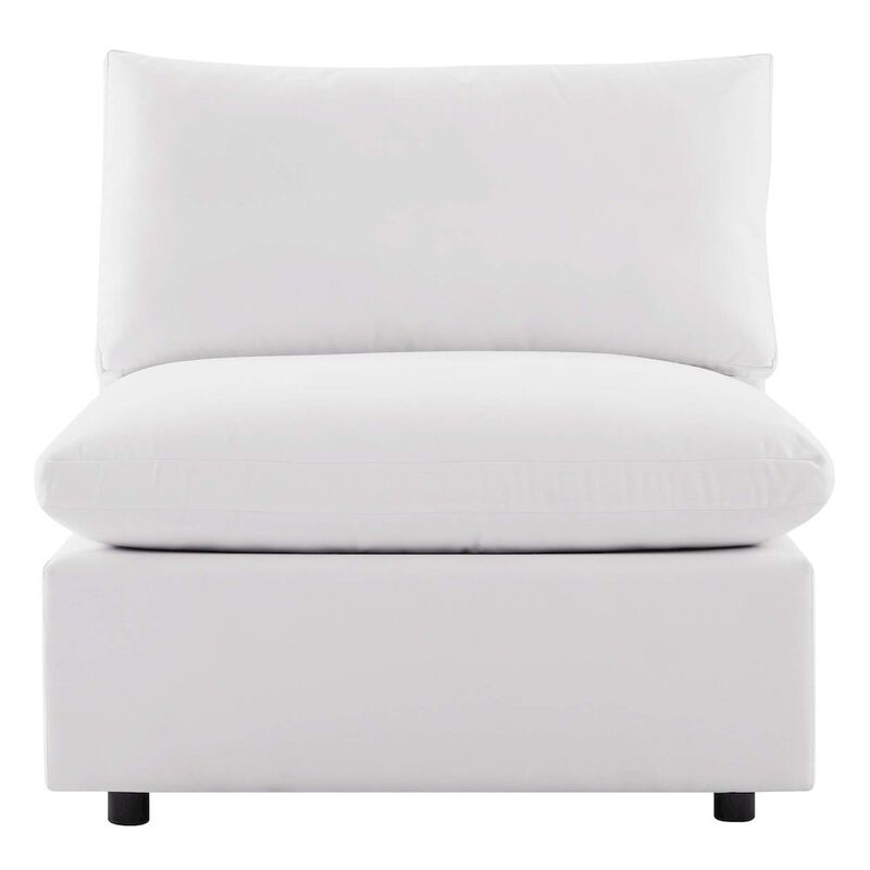 Commix Overstuffed Outdoor Patio Armless Chair image number 5