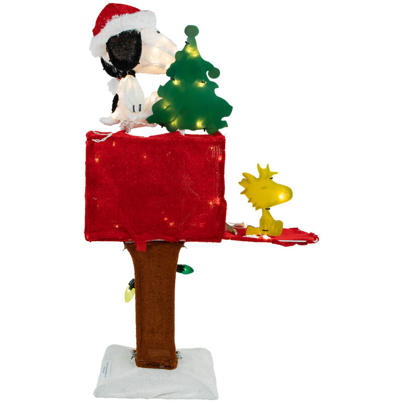 32" LED Lighted Peanuts Snoopy on Mailbox Outdoor Christmas Decoration - Clear Lights
