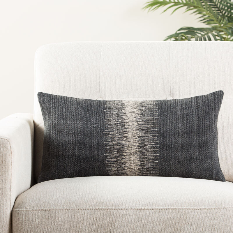 Mercado Jet Black 12"X24" Down Pillow image number 1