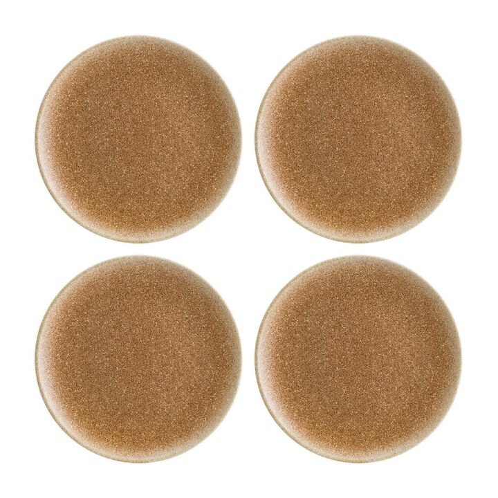 Luca Salmon Matte dia.8.25" Round Brown Vitrified Plate (Set of 4)