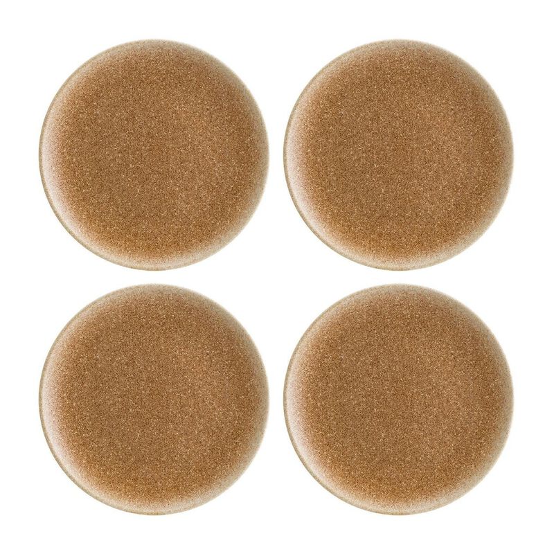 Luca Salmon Matte dia.8.25" Round Brown Vitrified Plate (Set of 4) image number 0