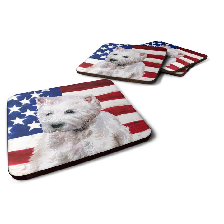 Caroline's Treasures Westie Patriotic Decorative coasters, Multicolor