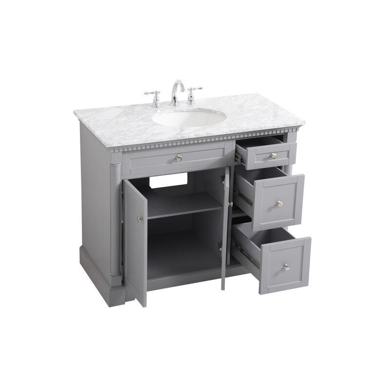 Elegant Kitchen and Bath 42 inch Single bathroom vanity in  Grey