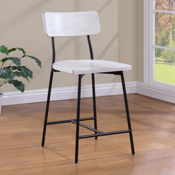 Comfort Pointe Bari Wood and Metal Modern Counter Stool
