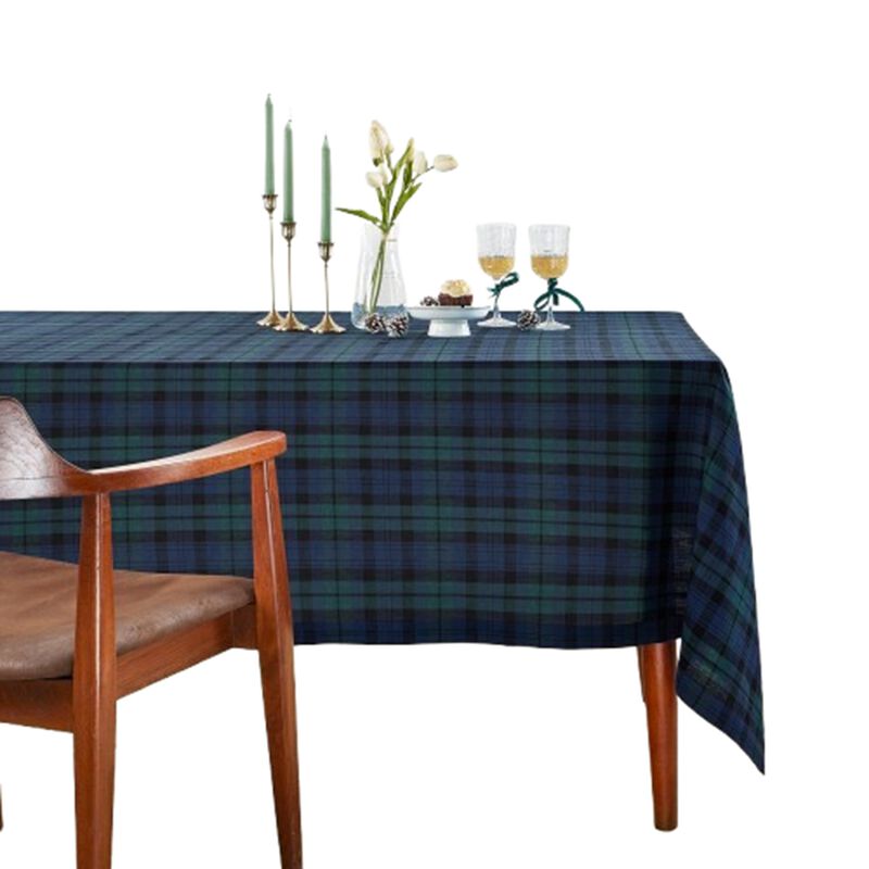 Linen Tablecloth Blackwatch Plaid image number 1