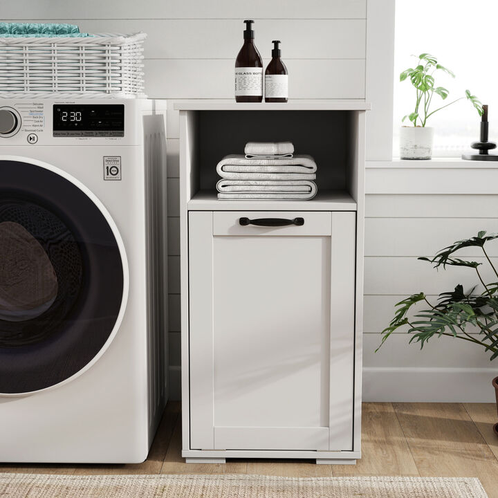ELEMENT ACE Laundry Cabinet with Removable Liner Bags - Space Saving Storage Solution for Dorms and Apartments