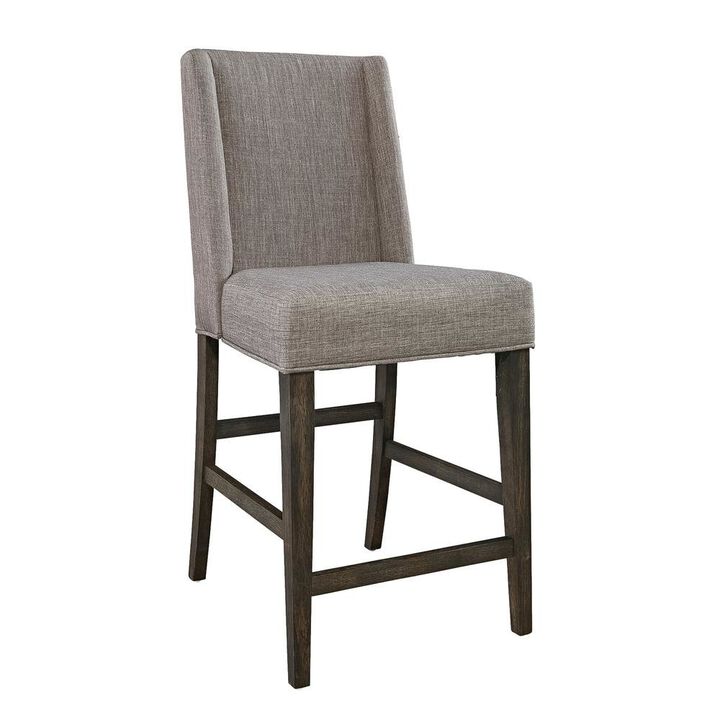Starlight Canyon Home Brown Upholstered Counter Height Chairs – Wooden Bar Stools with Back