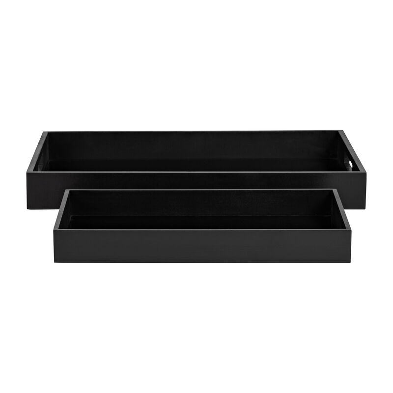 Bayburn S/2 Rect. Trays Black image number 1