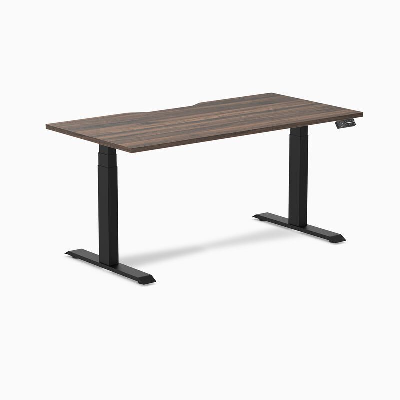 Desky Dual Scalloped Laminate Sit Stand Desk image number 0