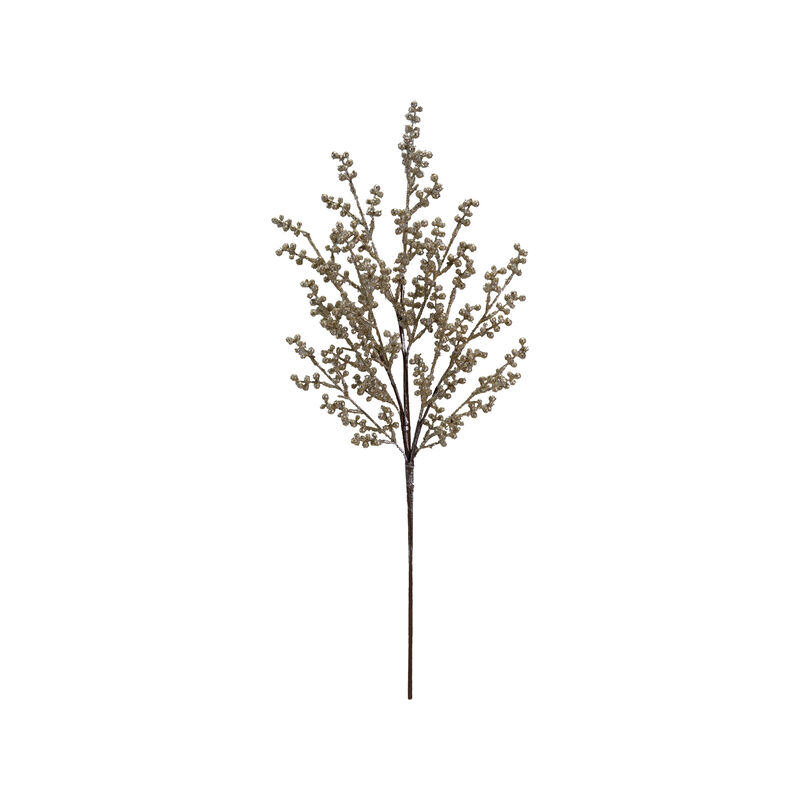Faux Berry Stem, Antique Silver Finish image number 0